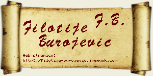 Filotije Burojević vizit kartica